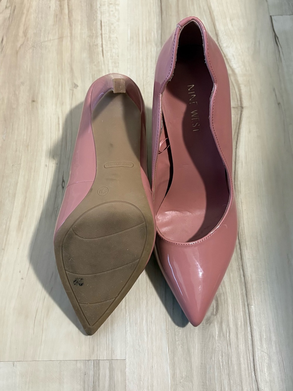 Nine West Mauve Patent Pointed-Toe Pumps - Picture 3 of 4